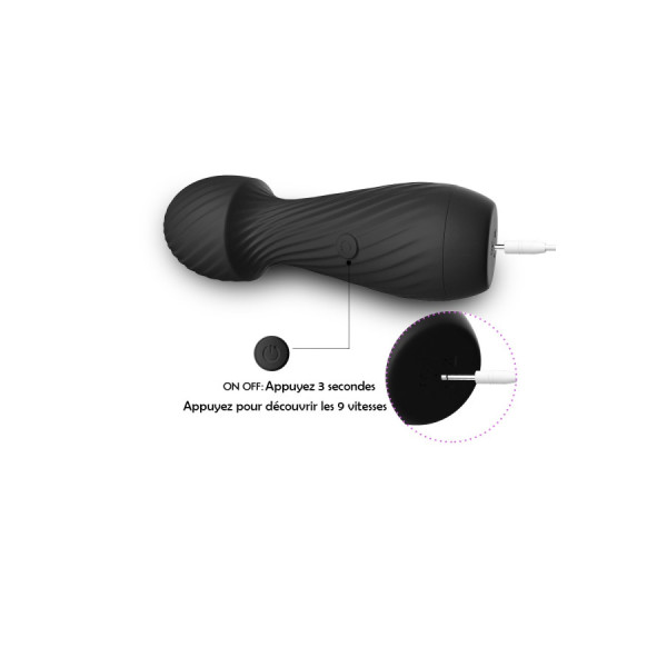 Vibromasseur Wand Massage Noir puissant – USK-W03BLK